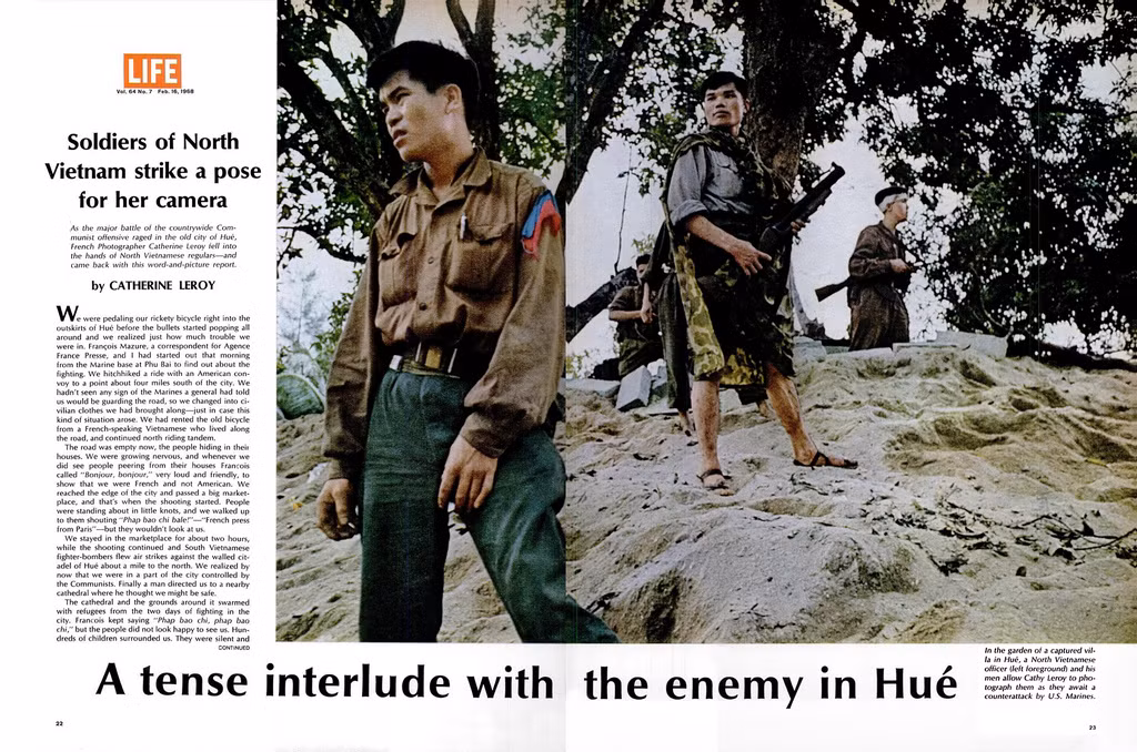 Cuộc tổng tiến công và nổi dậy Mậu Thân 1968 của ta có ba mục tiêu mang tính chiến lược đó là Huế, Đà Nẵng và Sài Gòn. Trong đó, Huế là nơi ta đã khiến địch phải vất vả chống đỡ nhất. Ảnh: Quân giải phóng của ta chiến đấu tại Huế trên tạp chí Life. Nguồn ảnh: Flickr.