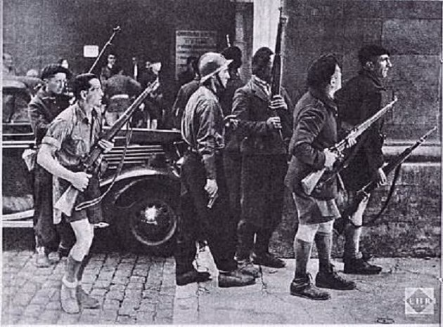 Một nhóm kháng chiến Pháp ở Lyon - thành phố được coi là "Cái nôi của các cuộc cách mạng ở Pháp" tham chiến một cách đường đường chính chính, cùng quân Đồng Minh giải phóng quê hương mình. Nguồn ảnh: France.