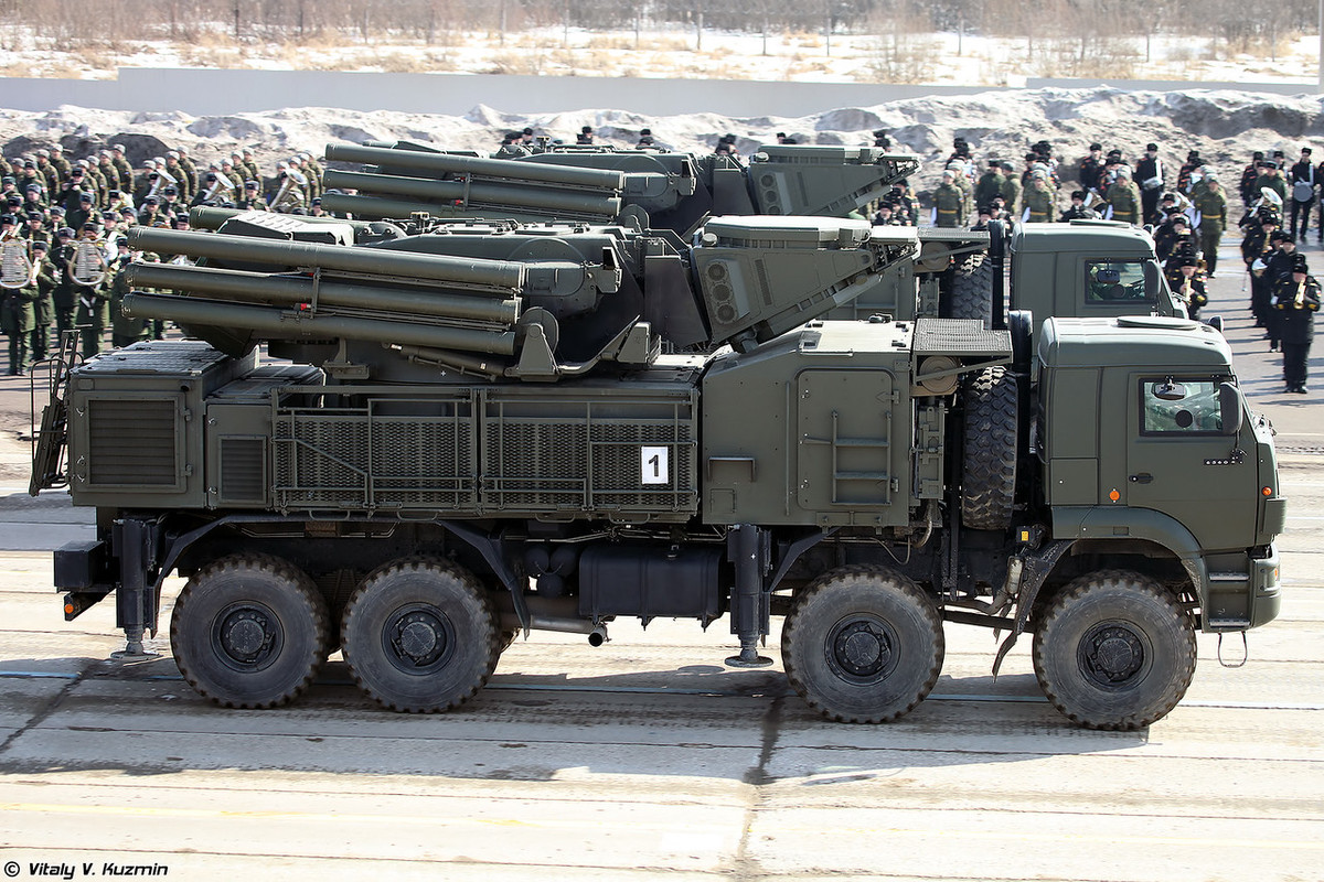 Hệ thống pháo tích hợp tên lửa Pantsir-S1. Ảnh: Vitaly V.Kuzmin.