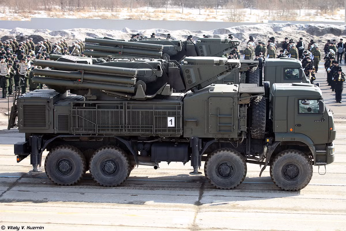 Hệ thống pháo tích hợp tên lửa Pantsir-S1. Ảnh: Vitaly V.Kuzmin.