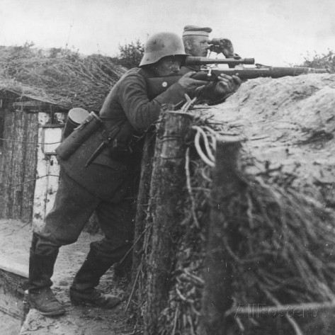Lính bắn tỉa chuyên nghiệp lần đầu tiên xuất hiện trong một cuộc chiến toàn diện là Chiến tranh Thế giới thứ nhất chính và quốc gia đầu tiên sở hữu lực lượng này là nước Đức. Nguồn ảnh: AIIP.