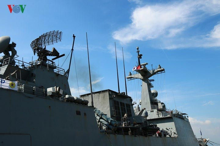 Sau cùng, tàu khu trục Munmu the Great được trang bị bệ phóng 8 tên lửa hành trình chống hạm SSM-700K Hae Sung. Nguồn ảnh: VOV