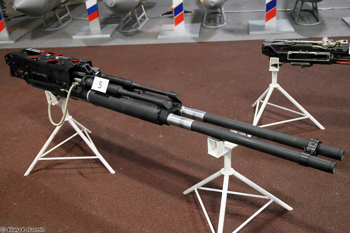 Pháo tự động GSh-30-2 là pháo nòng kép 30 mm được trang bị trên cường kích Su-25. Ảnh: Vitaly V.Kuzmin.