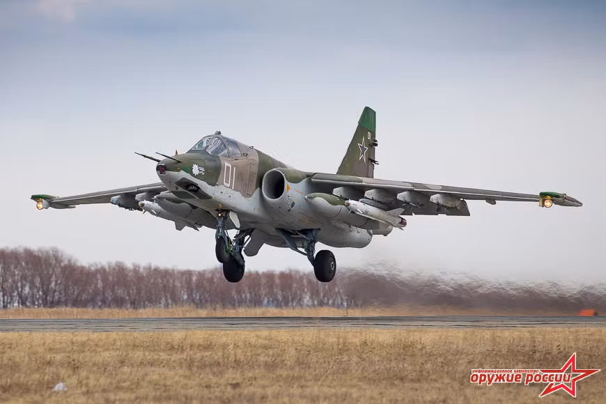Một chiếc Su-25 hoạt động tại Syria đã bị bắn hạ bởi tên lửa phòng không vác vai. Ảnh: Arms of Russian.