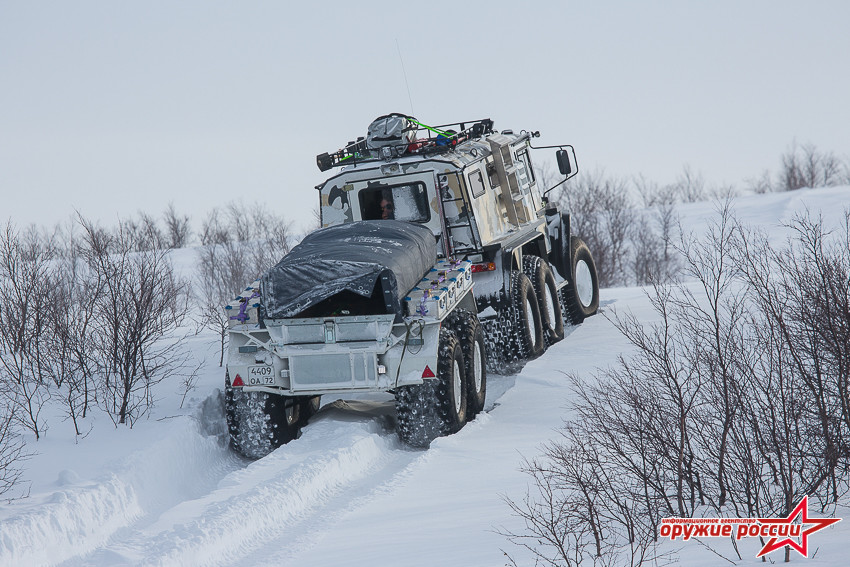 Khối lượng hàng hóa mà mẫu xe vượt địa hình có thể kéo theo chưa được công bố. Xe sử dụng động cơ diesel Hyundai D4BH, dung tích xi lanh 2,6 lít, công suất 100 mã lực. Ảnh: Weapon of Russian.