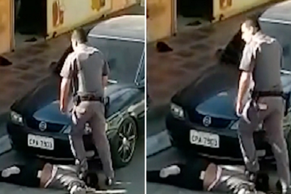 Theo The Sun ngày 14/7, vụ việc cảnh sát giẫm chân lên cổ phụ nữ da màu xảy ra tại thành phố Sao Paulo, Brazil. Ảnh: The Sun.