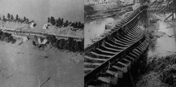 Tổng cộng 29 huyện, thị ở Trung Quốc bị ảnh hưởng, tác động đến 12 triệu người, hơn 6,8 triệu ngôi nhà bị phá hủy, hơn 100 km đường sắt Bắc Kinh - Quảng Châu bị gián đoạn trong 18 ngày, 11 triệu mẫu đất nông nghiệp bị phá hoại....Ảnh: iask.ca.