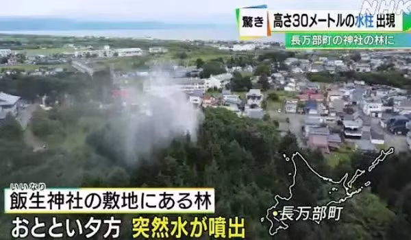 Những yếu tố này gợi ý rằng mạch nước có thể bắt nguồn từ một suối nước nóng bên dưới đền thờ ở Oshamambe. Tuy nhiên, vẫn chưa có lời giải thích cụ thể là tại sao mạch nước lại được phun với tốc độ ấn tượng như vậy.