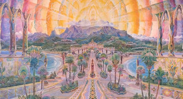 Ossendowski miêu tả đây là một địa danh của những kì quan công nghệ tiên tiến (bao gồm cả đĩa bay), nơi ở của các cao tăng, nhà khoa học và siêu nhân sở hữu sức mạnh đáng kinh ngạc. Tuy nhiên, ông lại không cho rằng Shambhala và Agharta là một.