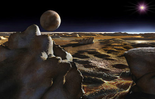 Bên cạnh đó, mặc dù khoảng cách giữa sao Diêm Vương và Mặt trời là rất xa, tương đương 40 lần khoảng cách giữa Trái đất và Mặt trời, nhưng khi sao Diêm Vương hình thành cách đây 4,6 tỷ năm, nhiệt lượng tỏa ra tự tích trữ đủ để giữ nước ở dạng lỏng.