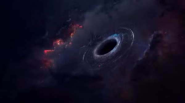 Theo thuyết tương đối rộng của Einstein, lỗ đen là vật thể có lực hấp dẫn mạnh đến mức không một thứ gì, kể cả ánh sáng hoặc âm thanh, thoát ra ngoài. Tuy nhiên, chúng có thể là những vật sáng nhất trong vũ trụ.