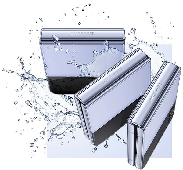 Độ bền cao giúp thiết bị mạnh mẽ hơn bao giờ hết — duy trì độ bền tới 200.000 lần gập. Đây là chiếc điện thoại thông minh gập lại được có khả năng kháng nước đầu tiên trên thế giới. Điện thoại có thể hoạt động ở độ sâu 1,5 mét nước trong tối đa 30 phút mà không hề hấn gì.