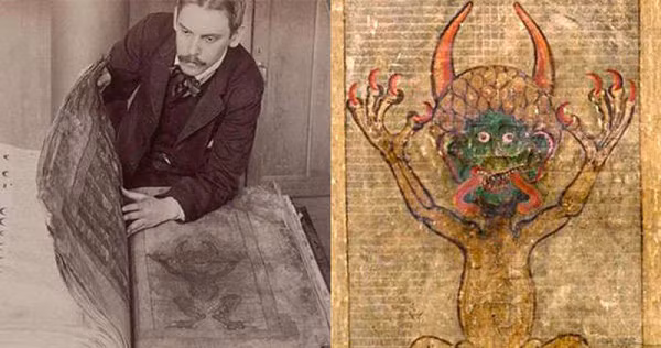 Có những suy đoán rằng một nhà sư đã bị bỏ tù và bị kết án tử hình vì vi phạm lời thề. Để đổi lấy mạng sống của mình, anh ta hứa sẽ xuất bản một cuốn sách chứa toàn bộ kiến thức của nhân loại trong một ngày. Để thực hiện lời hứa của mình, nhà sư được cho là đã thỏa thuận với ma quỷ. Hơn 160 bộ da động vật khác nhau đã được sử dụng trong cuốn sách. Kích thước của nó khổng lồ đến nỗi chỉ hai người lớn mới có thể nâng được.