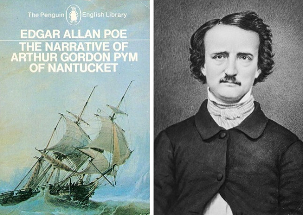 Những truyện về Arthur Gordon Pym của Nantucket được viết bởi Edgar Allan Poe, kể về câu chuyện của bốn thủy thủ trong vụ đắm tàu bị buộc phải ăn thịt một cậu bé phục vụ tên Richard Parker để có thể sống sót. 46 năm sau, một chiếc thuyền thật sự đã bị chìm và các thuyền viên được cứu sống và kể lại rằng họ đã ăn thịt một cậu bé phục vụ trên tàu tên là... Richard Parker.