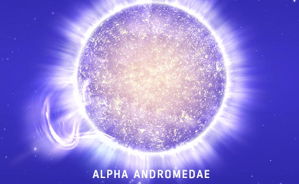 Alpha Andromedae, còn được gọi là Alpheratz, là ngôi sao sáng nhất trong chòm sao Andromeda. Bên cạnh đó ngôi sao này còn có một điểm đặc biệt, đây là ngôi sao duy nhất được phát hiện có một hệ thống thời tiết gần giống với Trái đất.