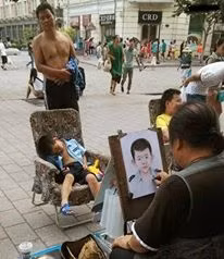 Bàn tay của người họa sĩ.