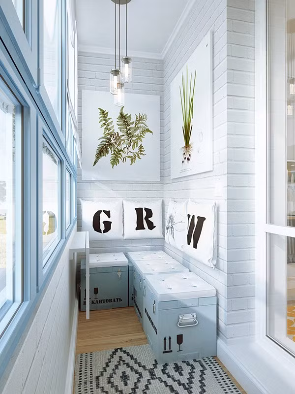 Những chiếc thùng "sáng tạo" thành ghế ngồi, kiêm tủ đựng đồ.