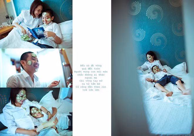 20 tuổi, Lê Thanh lấy chồng. Thanh cho biết, đời sống hôn nhân của cô rạn nứt do lúc đó còn bồng bột, chưa đủ chín chắn. Năm 2005, cô ly hôn và một mình nuôi con. Nhân dịp sinh nhật con trai 10 tuổi, cô chụp bộ ảnh làm kỷ niệm.