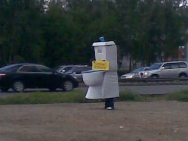 Bồn cầu di động.