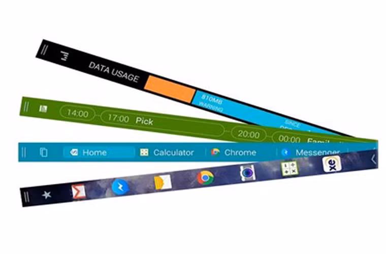  Giao diện: Dự kiến phím chức năng ở hai bên cạnh S6 Edge sẽ linh hoạt hơn, trên thực tế trên mẫu Note Edge là trường hợp điển hình. So với Note 4, Note Edge được thiết kế nhiều phím tắt hơn. Do vậy có thể dự đoán mẫu S6 Edge sẽ được cải thiện hơn nữa trong vấn đề này.