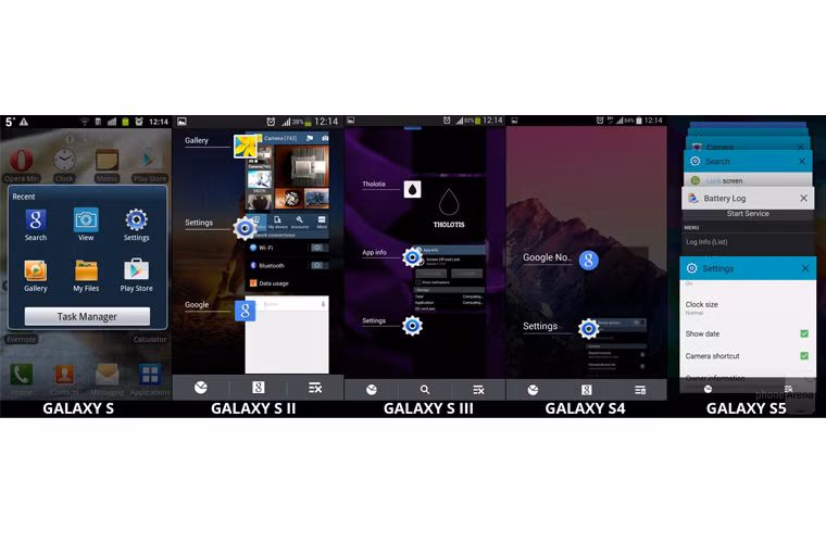 Ứng dụng sử dụng thường xuyên (Recent-apps-interface)
