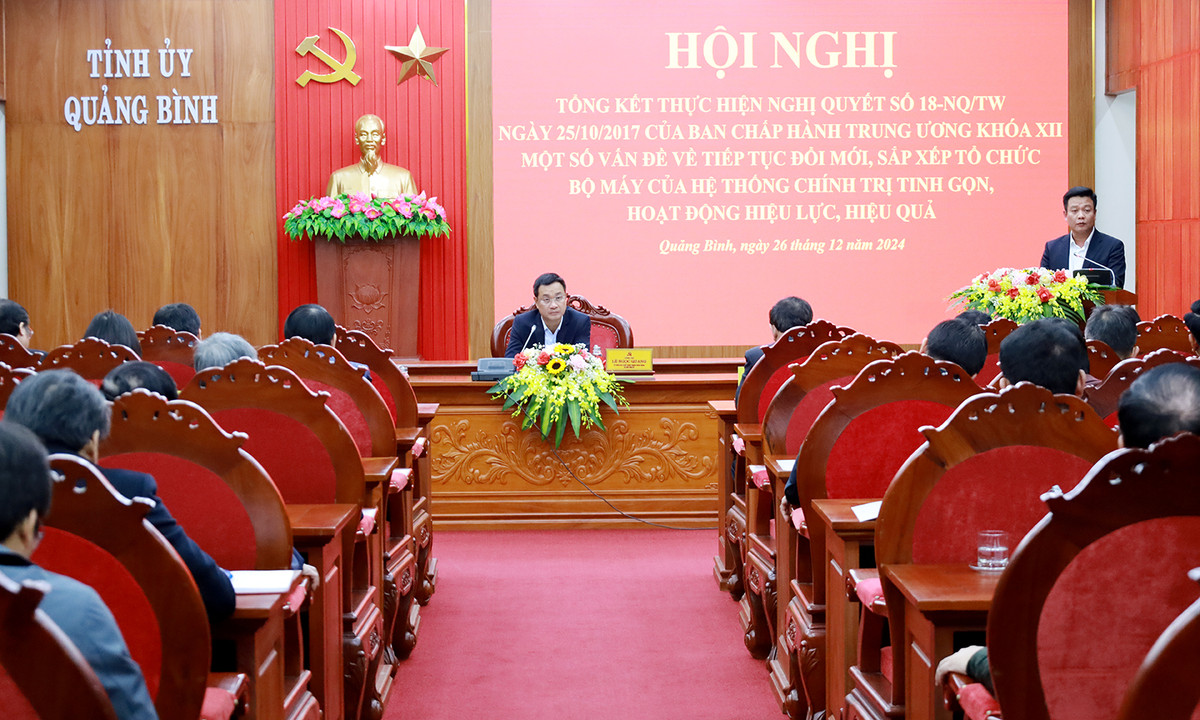 Quảng Bình thông qua kế hoạch sắp xếp, tinh gọn tổ chức bộ máy Quang Binh thong qua ke hoach sap xep, tinh gon to chuc bo may