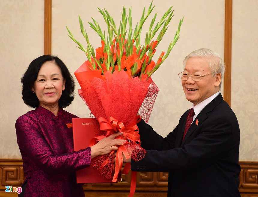 Ba Truong Thi Mai duoc phan cong giu chuc Truong ban To chuc Trung uong