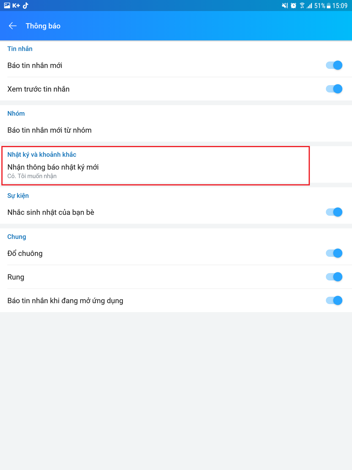 Huong dan tat thong bao nhat ky va khoanh khac tren Zalo cuc don gian-Hinh-5