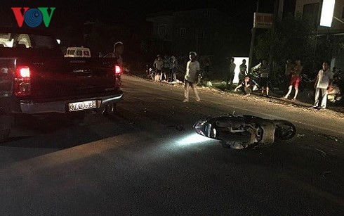 Hiện trường vụ tai nạn.