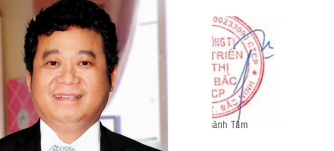  6. Ông Đặng Thành Tâm Ông Đặng Thành Tâm – Chủ tịch Kinh Bắc City, Saigon Invest Group, Chủ tịch của Tập đoàn Đầu tư Sài Gòn (Saigon Invest Group) bao gồm một loạt công ty thành viên như Kinh Bac City, Saigontel, Khoáng sản Sài Gòn – Bình Định (SQC)… Chữ ký của ông Đặng Thành Tâm là chữ ký bắt đầu bằng nét vững chắc hướng lên, kết thúc bằng nét đi lên mạnh mẽ Ảnh: Khỏe và Đẹp.