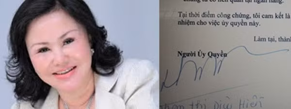  10. Bà Phạm Thị Diệu Hiền Bà Phạm Thị Diệu Hiền là "đại gia thủy sản" nức tiếng một thời. Năm 2011, với tổng giá trị xuất khẩu đạt 48,86 triệu USD, công ty Bianfishco của bà nằm trong top 10 doanh nghiệp xuất khẩu cá tra và top 25 doanh nghiệp xuất khẩu thủy sản hàng đầu Việt Nam. Chữ ký của bà Hiền được cho là khá dài và rườm rà. Ảnh: