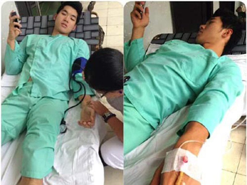 Trương Nam Thành từng bị hụt chân xuống hố sâu khi tham gia một bộ phim vào năm 2013. Sự việc khiến nam người mẫu bị đứt dây chằng ở chân và phải mổ để nối lại. Sau ca phẫu thuật, trong suốt 2 tháng, Trương Nam Thành phải tránh các hoạt động mạnh. Ảnh: Zing