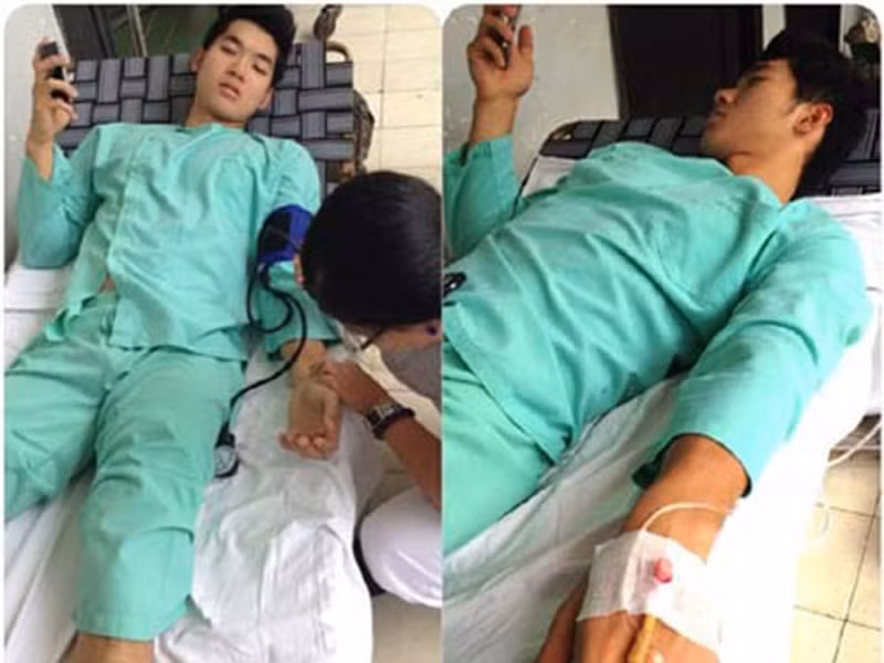 Trương Nam Thành từng bị hụt chân xuống hố sâu khi tham gia một bộ phim vào năm 2013. Sự việc khiến nam người mẫu bị đứt dây chằng ở chân và phải mổ để nối lại. Sau ca phẫu thuật, trong suốt 2 tháng, Trương Nam Thành phải tránh các hoạt động mạnh. Ảnh: Zing