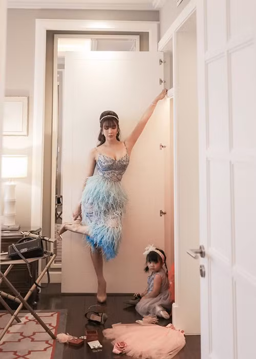 Hai nhóc tì nhà Diệp Lâm Anh đều kháu khỉnh.