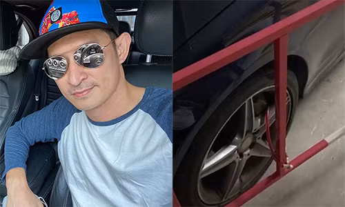 Huy Khanh buc xuc khi bi chung cu “xich” xe hoi vi do sai