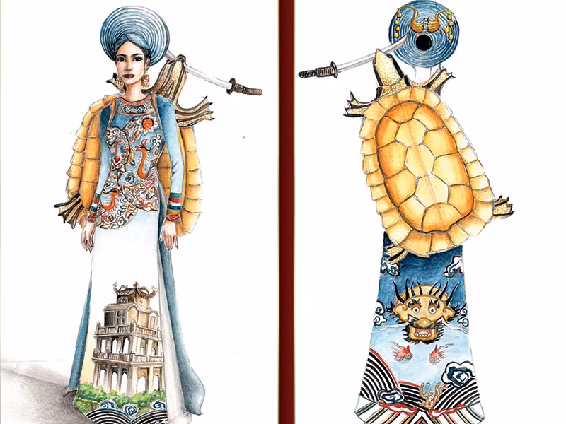 “Hồ Gươm” của Vũ Quốc Việt lấy ý tưởng từ sự tích Hồ Gươm.