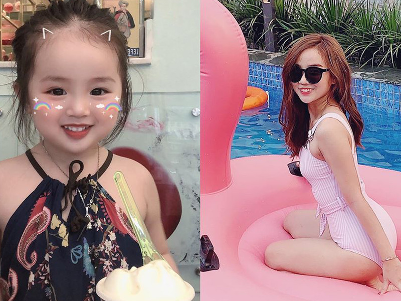 Bé Gà thừa hưởng nhiều nét đẹp của mẹ.