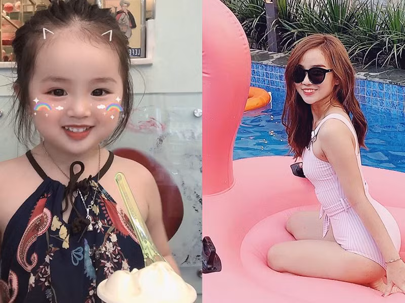 Bé Gà thừa hưởng nhiều nét đẹp của mẹ.