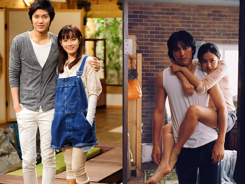 Mẫu đàn ông hấp dẫn trong mắt Son Ye Jin là Lee Min Ho trong "Personal taste" (trái) và Jung Woo Sung trong "An affair to remember".