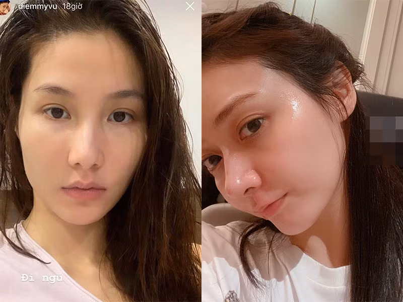 Phan Chi Lâm và Diễm My đều sở hữu gương mặt mộc đẹp không tỳ vết. Ảnh: Weibo, FBNV