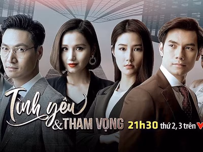 "Tình yêu và tham vọng" là phiên bản Việt của "Thế lực cạnh tranh". Phim đang được lên sóng trên kênh VTV3. Ảnh: FBNV