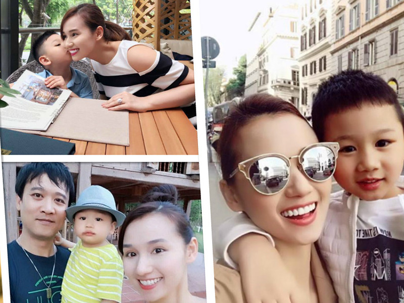 Lã Thanh Huyền có tổ ấm hạnh phúc bên chồng doanh nhân hơn 12 tuổi và cậu con trai. Ảnh: Vietnamnet