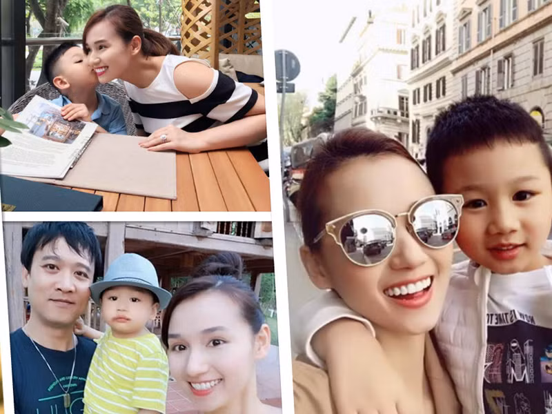 Lã Thanh Huyền có tổ ấm hạnh phúc bên chồng doanh nhân hơn 12 tuổi và cậu con trai. Ảnh: Vietnamnet
