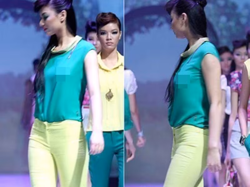 Hồng Quế vốn có đời tư đầy ồn ào. Năm 2009, khi còn ở tuổi vị thành niên, cô gây tranh cãi vì nhiều lần diện trang phục hở hang khi diễn thời trang hoặc dự sự kiện. Ảnh: Lao động