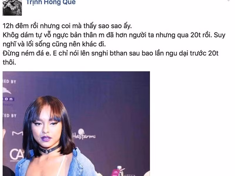 Năm 2016, khi nhìn hình ảnh Mai Ngô hở bạo đi sự kiện, Hồng Quế đưa ra lời khuyên cho đàn em. Về phần mình, Mai Ngô đáp trả gay gắt. Ảnh: Vietnamnet