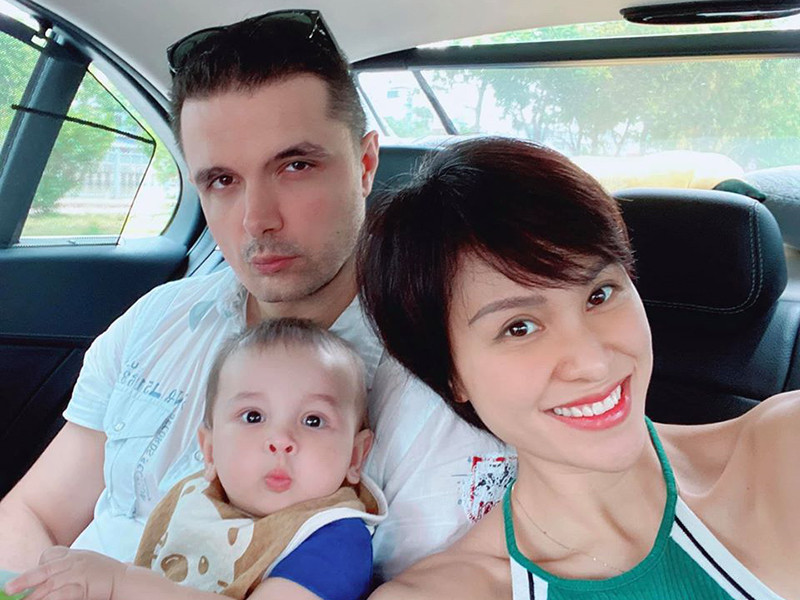 Chia sẻ trên VTC, Phương Mai cho biết, con trai đầu lòng trở thành sợi dây kết nối hai vợ chồng.