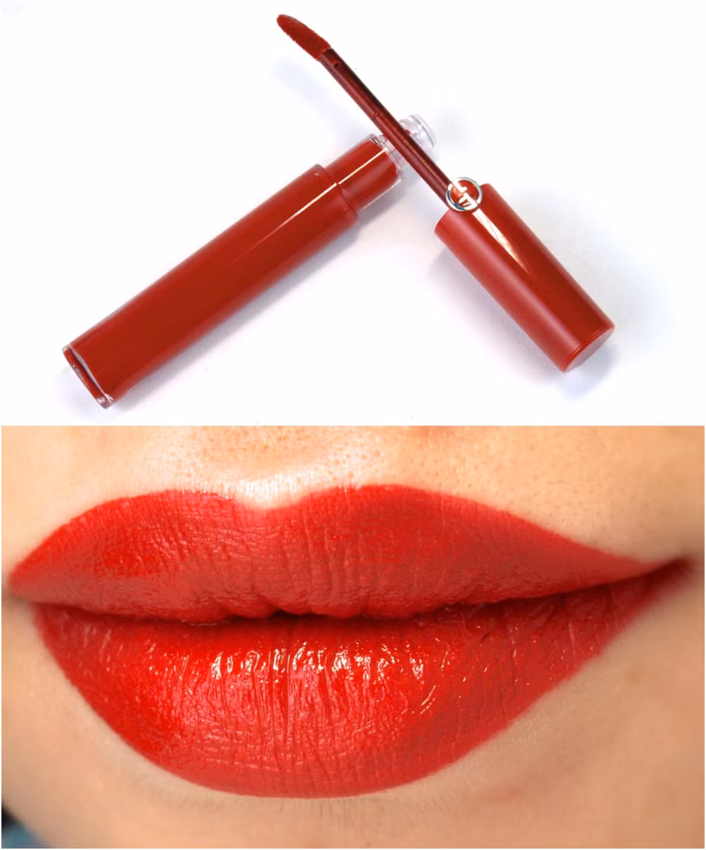 Giorgio Armani Beauty Lip Maestro. Khác biệt với những thỏi son đã được liệt kê trước đó, đại diện của thương hiệu sành điệu Giorgio Armani lại là một thỏi son kem rất đáng lưu tâm. Khắc phục được các nhược điểm của các dòng son khác, son kem của hãng có khả năng lấp đầy những rãnh nhăn môi, chất son bám đều và đi mượt đến mọi ngóc ngách như khóe môi và tạo ra khuôn dáng hoàn chỉnh mà không cần đến chì kẻ môi.