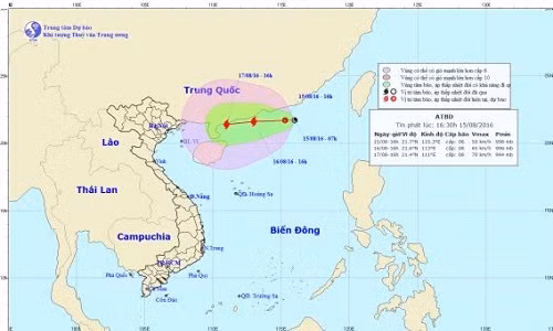 Vung ap thap kha nang manh len thanh ap thap nhiet doi