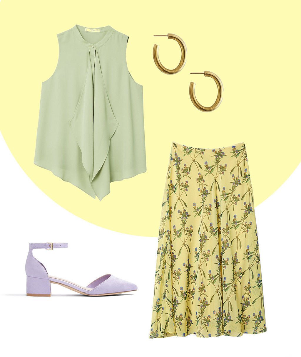 Với những cô nàng thanh lịch thì chiếc áo sơ mi voan tông màu nhã nhặn đi cùng giày cao gót thấp sẽ là lựa chọn đơn giản nhưng vẫn rất nổi bật trong môi trường công sở. Điều cần lưu ý là tông màu giữa các phụ kiện phải hài hòa với nhau để tránh bị lòe loẹt, rối mắt.