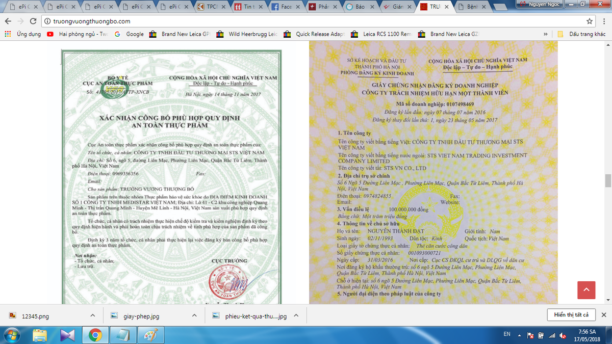 TPCN Truong Vuong Thuong Bo quang cao nhu thuoc: Thanh tra Y te se vao cuoc